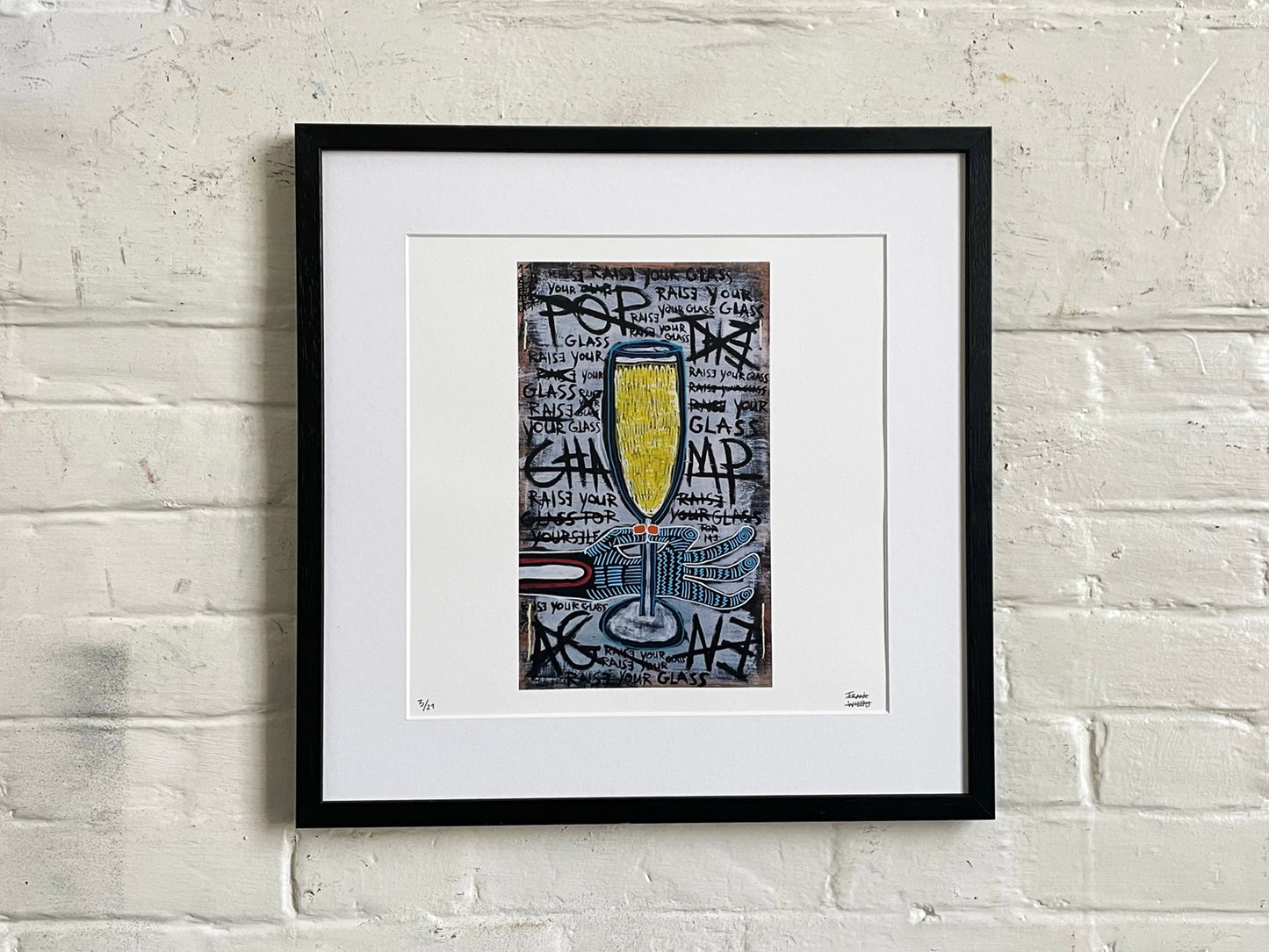 Limited Edt. Art Print – POP THE CHAMPAGNE. By Frank Willems.