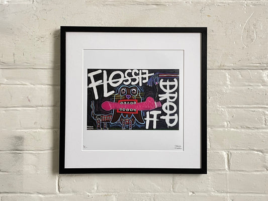 Limited Edt. Art Print – FLOSSIE, DROP IT! By Frank Willems
